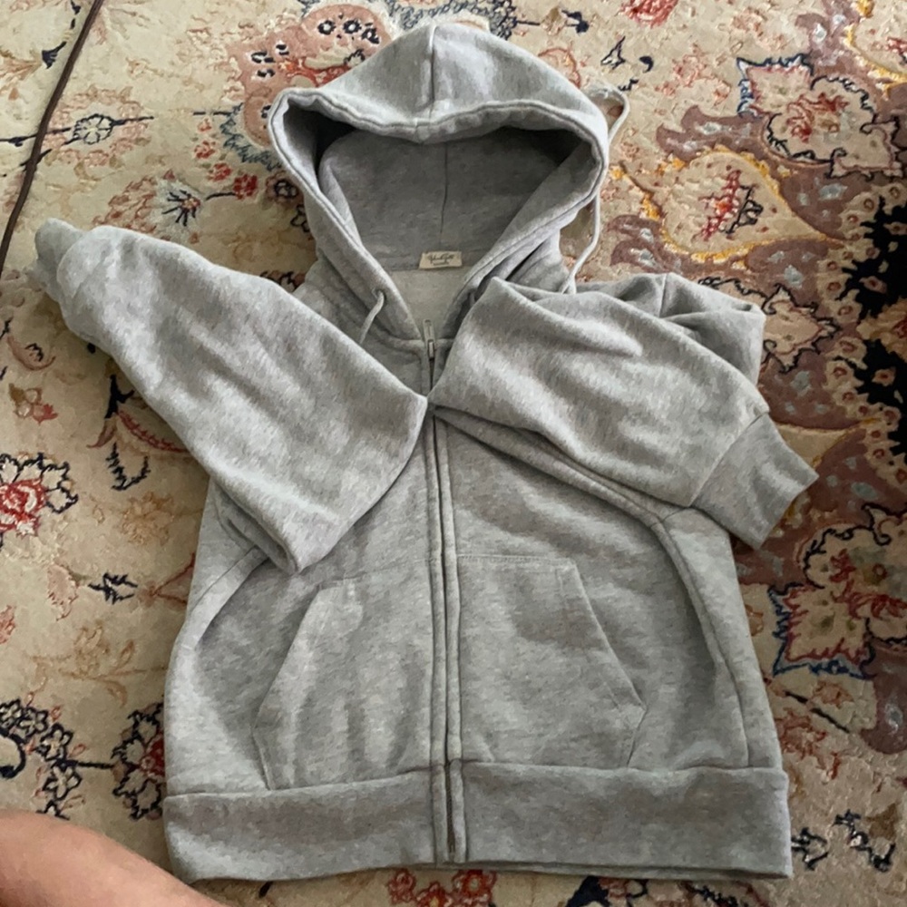 Gray sweat jacket